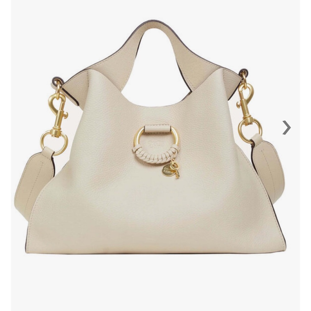 See By Chloe Beige Leather Shoulder Bag